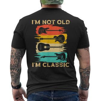 Im Not Old Im Classic Retro Vintage Pickup Guitar Mens Back Print T-shirt - Seseable