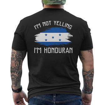 Im Not Yelling Im Honduran - Funny Basque Pride Hispanic Mens Back Print T-shirt | Mazezy