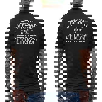 Im Pregnant Not A Petting Zoo Pregnancy Announcement Mens Back Print T-shirt | Mazezy