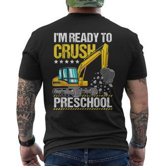 I'm Ready To Crush Preschool Construction Vehicle Boys Men's T-shirt Back Print - Seseable
