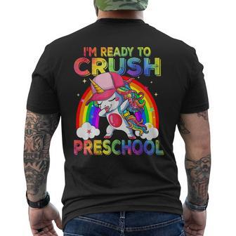 I'm Ready To Crush Preschool Unicorn Back To School Men's T-shirt Back Print - Monsterry