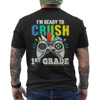 Im Ready To Crush 1St Grade Back To School Video Game Boys Mens Back Print T-shirt - Seseable