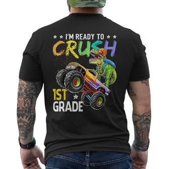 Im Ready To Crush 1St Grade Dinosaur Boy First Day Of School Dinosaur Funny Gifts Mens Back Print T-shirt | Mazezy UK