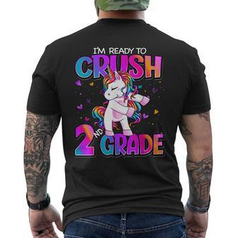 Im Ready To Crush 2Nd Grade Unicorn Back To School Girls Mens Back Print T-shirt - Monsterry UK