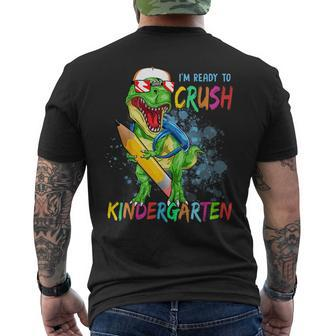 Im Ready To Crush Kindergarten Dinosaur Back To School Boys Dinosaur Funny Gifts Mens Back Print T-shirt