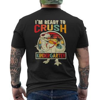 Im Ready To Crush Kindergarten Dinosaur Boys Mens Back Print T-shirt | Mazezy UK