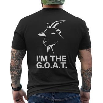 Im The Greatest Of All Time Funny Goat Gifts For Goat Lovers Funny Gifts Mens Back Print T-shirt | Mazezy