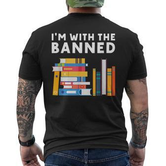 Im With The Banned Books I Read Banned Books Lovers Mens Back Print T-shirt | Mazezy