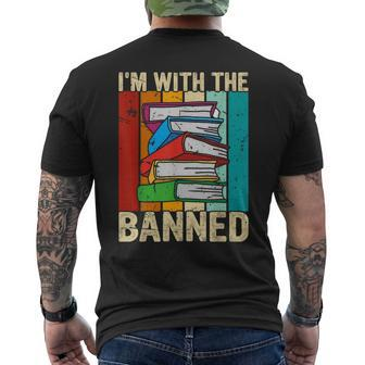 Im With The Banned Books I Read Banned Reader Books Lover Mens Back Print T-shirt | Mazezy