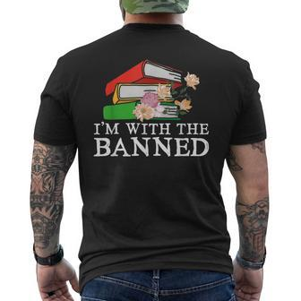Im With The Banned Funny Book Readers I Read Banned Books Mens Back Print T-shirt | Mazezy