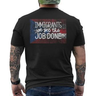 Immigrants Puerto Rico Hamilton Pride Boricua Mens Back Print T-shirt | Mazezy
