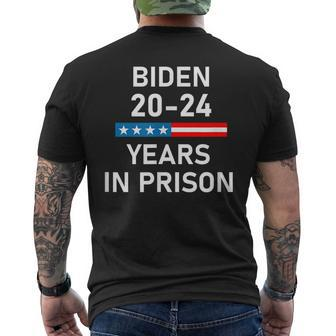 Impeach Biden 20-24 Years In Prison Men's T-shirt Back Print - Monsterry