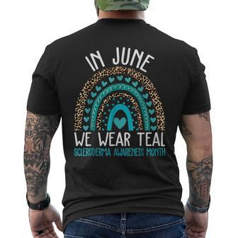In June We Wear Teal Cool Scleroderma Awareness Month Mens Back Print T-shirt - Seseable
