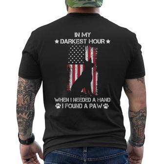 In My Darkest Hour When I Needed A Hand I Found A Paw Mens Back Print T-shirt - Thegiftio UK