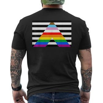 Inclusives Allys Pride Flag Mens Back Print T-shirt - Seseable