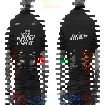 Incoming Call Money Is Calling Illustration Graphic Men's T-shirt Back Print | Seseable CA
