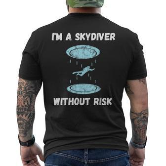 Indoor Skydiver Indoor Skydiving Tunnel Flight Men's T-shirt Back Print | Mazezy