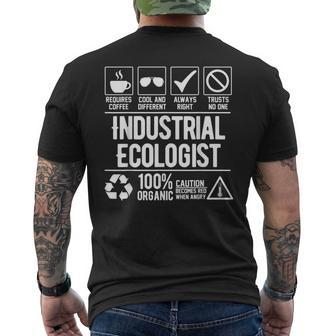 Industrial Ecologist Job Title Quote Coworker Job Men's T-shirt Back Print | Mazezy