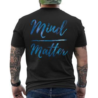 Inspirational Motivational Gym Quote Mind Over Matter Mens Back Print T-shirt - Monsterry CA