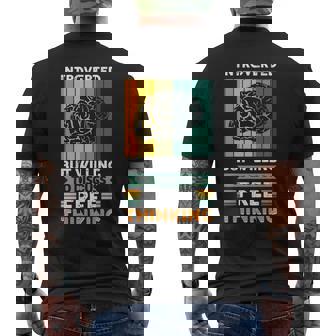 Introverted But Willing To Discuss Free Thinking Mens Back Print T-shirt | Mazezy
