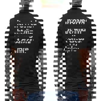 Introverted But Willing To Discuss Hiplife Men's T-shirt Back Print | Mazezy