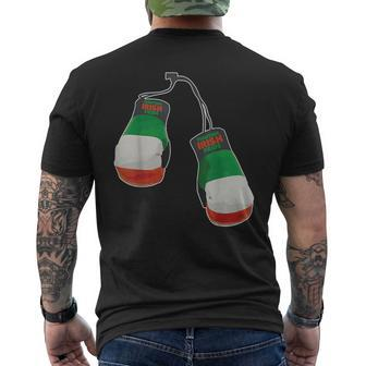 Irish Boxer Fighter Boxing Ireland St Patricks Gift Mens Back Print T-shirt | Mazezy