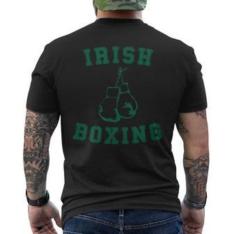 Irish Boxing Green Vintage Distressed Style Men's T-shirt Back Print | Mazezy