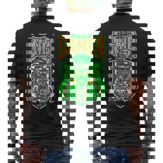 Irish Gamer Scary Angry Leprechaun Design Mens Back Print T-shirt | Mazezy