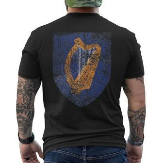 Irish Pride Coat - Of Arms Of Ireland Heritage Celtic Mens Back Print T-shirt | Mazezy