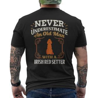 Irish Red Setter Father T Men's T-shirt Back Print | Mazezy