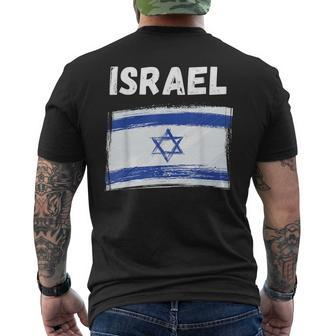 Israel Flag Holiday Vintage Grunge Israeli Flag Mens Back Print T-shirt - Thegiftio UK