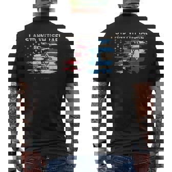 Israeli Flag Jewish Star Of David I Stand With Israel Men's T-shirt Back Print - Thegiftio UK
