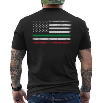 Italian American Flag Italy Flag Mens Back Print T-shirt | Mazezy