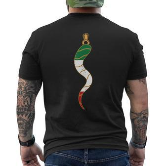 Italian Horn Symbol Of Luck | Italian Evil Eye Protection Mens Back Print T-shirt | Mazezy