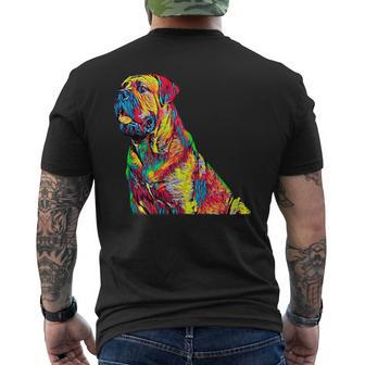 Italian Mastiff Head Cane Corso Dog Mens Back Print T-shirt | Mazezy