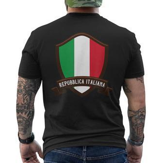 Italy Soccer Azzurri Rugby Italian Pride Gift Italia Mens Back Print T-shirt | Mazezy