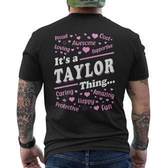 Its A Taylor Thing Proud Family Surname Taylor Mens Back Print T-shirt - Seseable