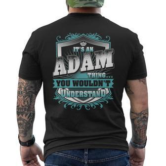 It's An Adam Thing You Wouldn't Understand Name Vintage Men's T-shirt Back Print - Seseable
