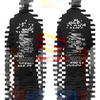 Its All Fun & Games Until My Wiener Comes Out 4Th Of July Mens Back Print T-shirt | Mazezy