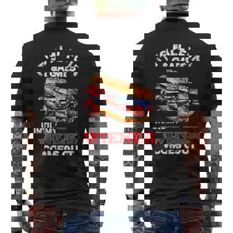 Its All Fun & Games Until My Wiener Comes Out 4Th Of July Mens Back Print T-shirt | Mazezy