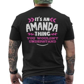 Its An Amanda Thing You Wouldn't Understand Birthday Men's T-shirt Back Print - Seseable