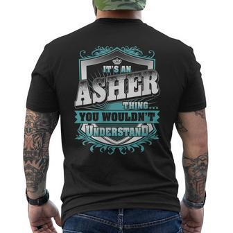 It's An Asher Thing You Wouldn't Understand Name Vintage Men's T-shirt Back Print - Seseable