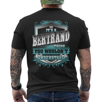 It's A Bertrand Thing You Wouldn't Understand Name Vintage Men's T-shirt Back Print - Seseable