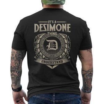 It's A Desimone Thing You Wouldn't Understand Name Vintage Men's T-shirt Back Print - Seseable