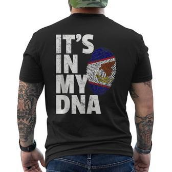 It's In My Dna American Samoa Flag Samoan Pride Roots Men's T-shirt Back Print | Mazezy