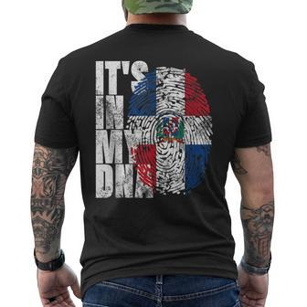 It's In My Dna Dominican Proud Dominican Republic Flag Men's T-shirt Back Print | Mazezy
