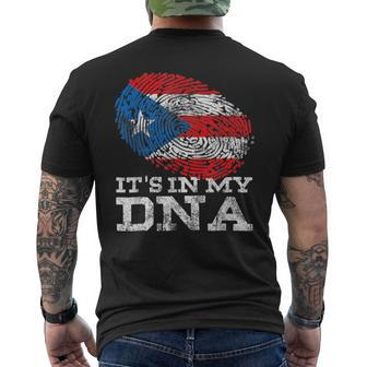 It's In My Dna Puerto Rico Rican Hispanic Heritage Month Men's T-shirt Back Print | Mazezy DE