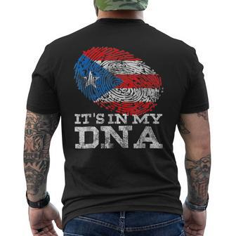 It's In My Dna Puerto Rico Rican Hispanic Heritage Month Men's T-shirt Back Print - Seseable