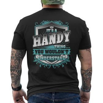 It's A Handy Thing You Wouldn't Understand Name Vintage Men's T-shirt Back Print - Seseable