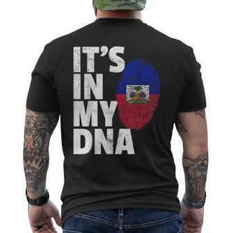 Its In My Dna Haiti Haitian Flag T Pride Country Gift Mens Back Print T-shirt | Mazezy